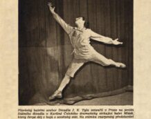 Fotografie z baletu v dobovém článku (výstřižek nedatován)