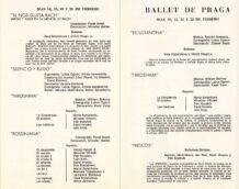 Ukázky katalogů ve španělštině (Balet Praha, 60. léta)