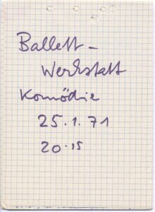 Ballettwerkstatt – poznámky Pavla Šmoka (foto archiv Institutu Pavla Šmoka)