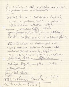 Poznámky Pavla Šmoka k baletu Popelka v Basileji (archiv IPŠ)